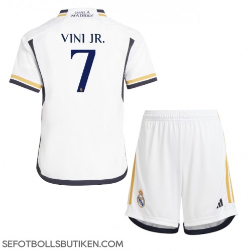 Real Madrid Vinicius Junior #7 Replika Babykläder Hemma matchkläder barn 2023-24 Korta ärmar (+ Korta byxor)